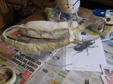 Making a stag beetle